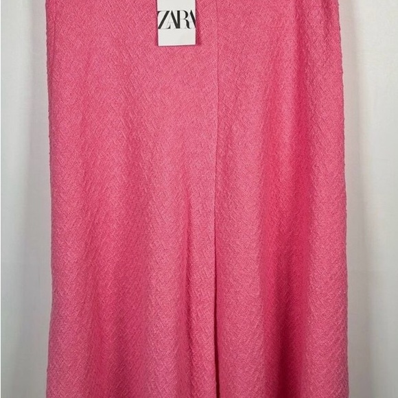 Zara pink tweed textured new skirt XL - Picture 5 of 6